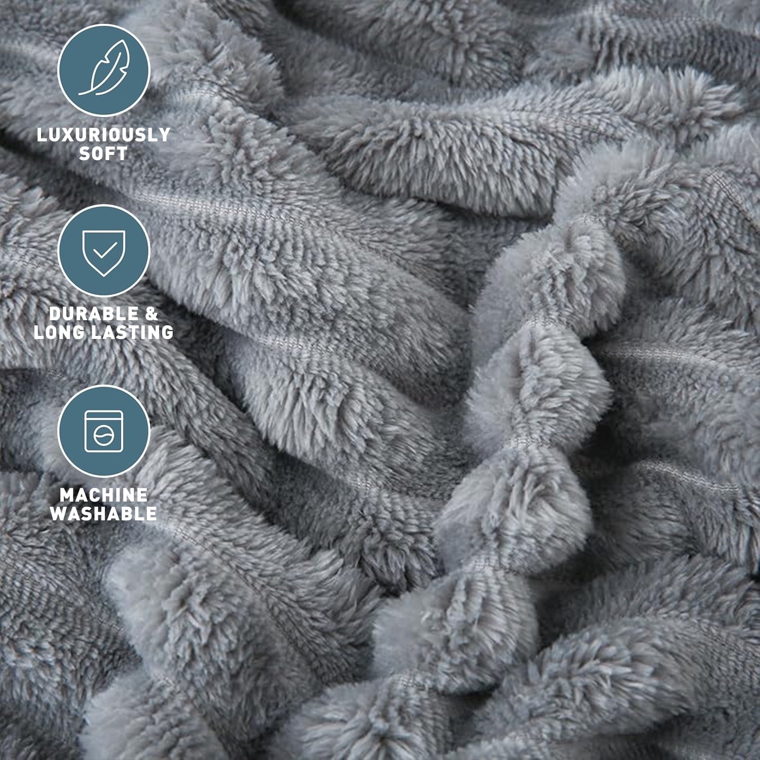 Reversible Sherpa for Couch,Sofa,Bed, Super Soft Striped Gray Bed for Office Picnic Travel Bedroom, Warm Cozy Lightweight Home Decor fo... - Luxury Knitted Decorative Throw Blanket with Fringes Detail