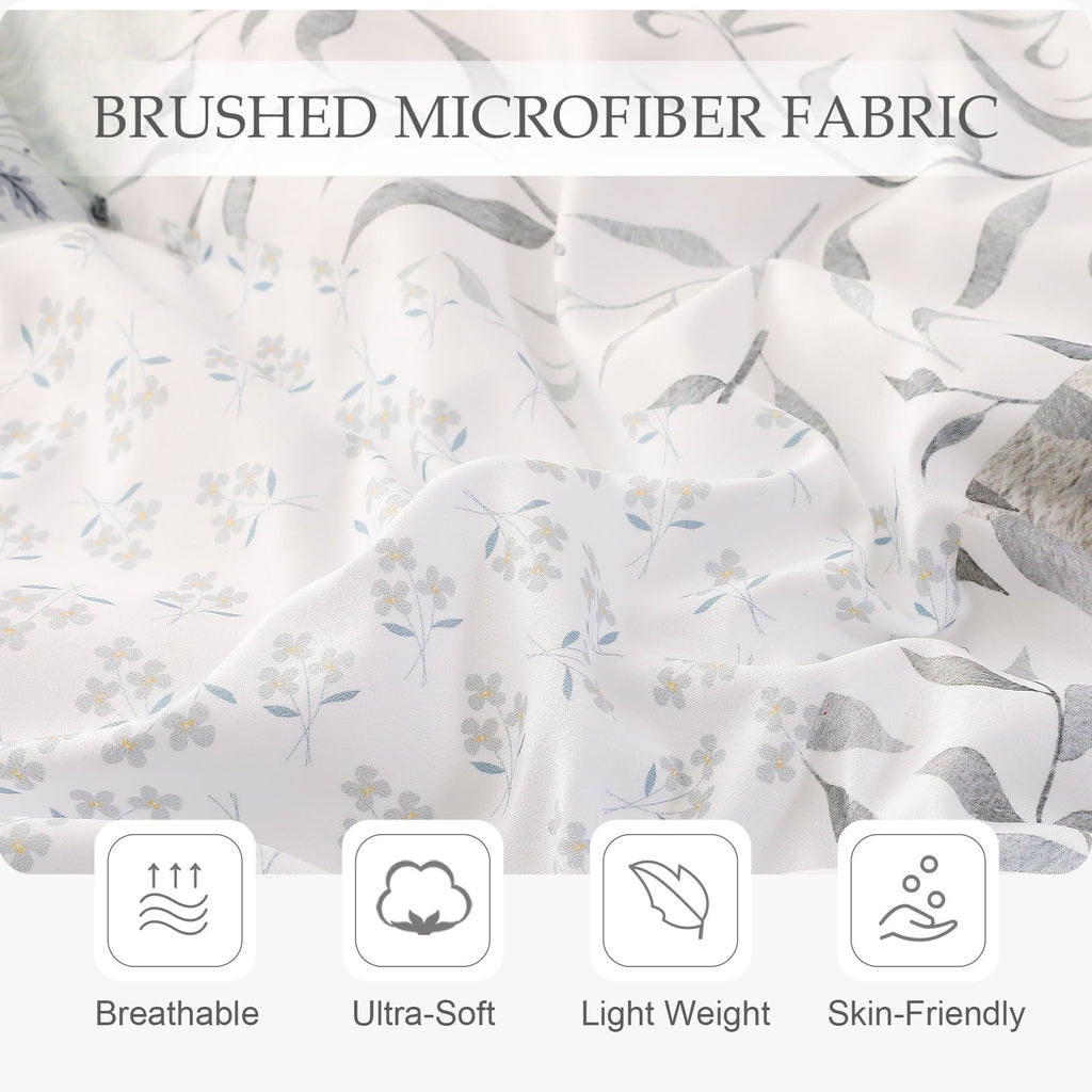 Fluffy Down Alternative 3-Piece Patchwork King Size Comforter Set, Microfiber Bedding Down Alternative Comforter for All Seasons with 2 Pillo... - Hypoallergenic Ultra-Fluffy Quilt for Winter Detail