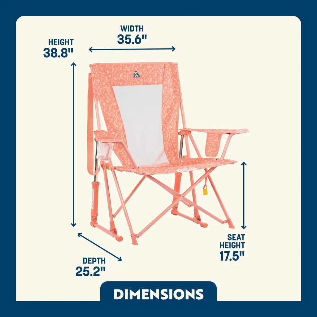 Premium All-Weather Comfort Pro Rocker - Choice 375 - Freestyle Rocker Portable Outdoor Folding Chair Detail