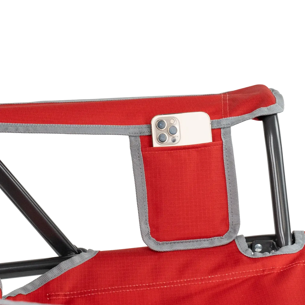 Luxury Camp College Comfort Pro Rocker - Ohio State Buckeyes - Choice 676 - RoadTrip Rocker Smooth Motion Camp Chair Detail