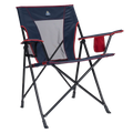 Lightweight Messenger Comfort Quad Chair - Choice 989 - Space-Saving Micro-Folding Chair for Backpacking - Indigo/Red
