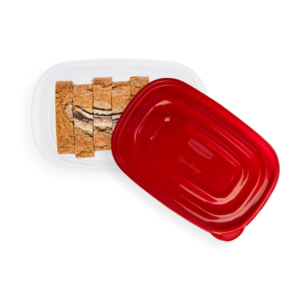 Playful Geometric 8 Cups, 2 Packs, Red, Plastic Deep Rectangle Food Storage Containers - Playful Star & Heart Shaped Geometric NeeDoh Detail
