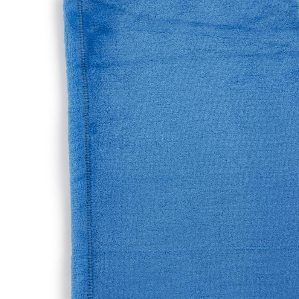 Reversible Sherpa Master Builder Kids Blue Silk Touch Throw Blanket 62" x 90" Ultra-Soft and Cozy - Luxury Knitted Decorative Throw Blanket with Fringes Detail