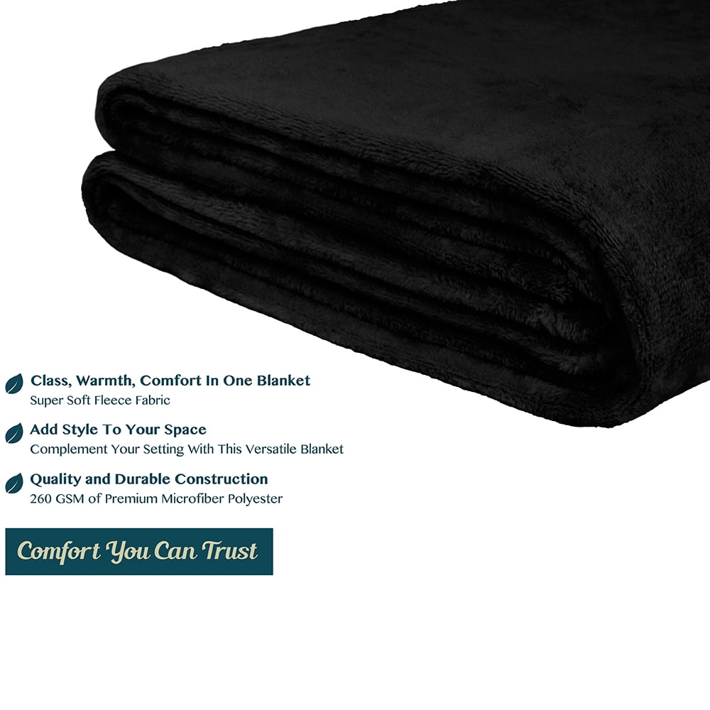 Cozy Fleece Fleece Blanket Throw | Super Soft, Plush, Luxury Flannel Throw | Lightweight Microfiber Blanket for Sofa Couch Bed 50... - Lightweight Plush Warm Blanket for All Seasons Detail