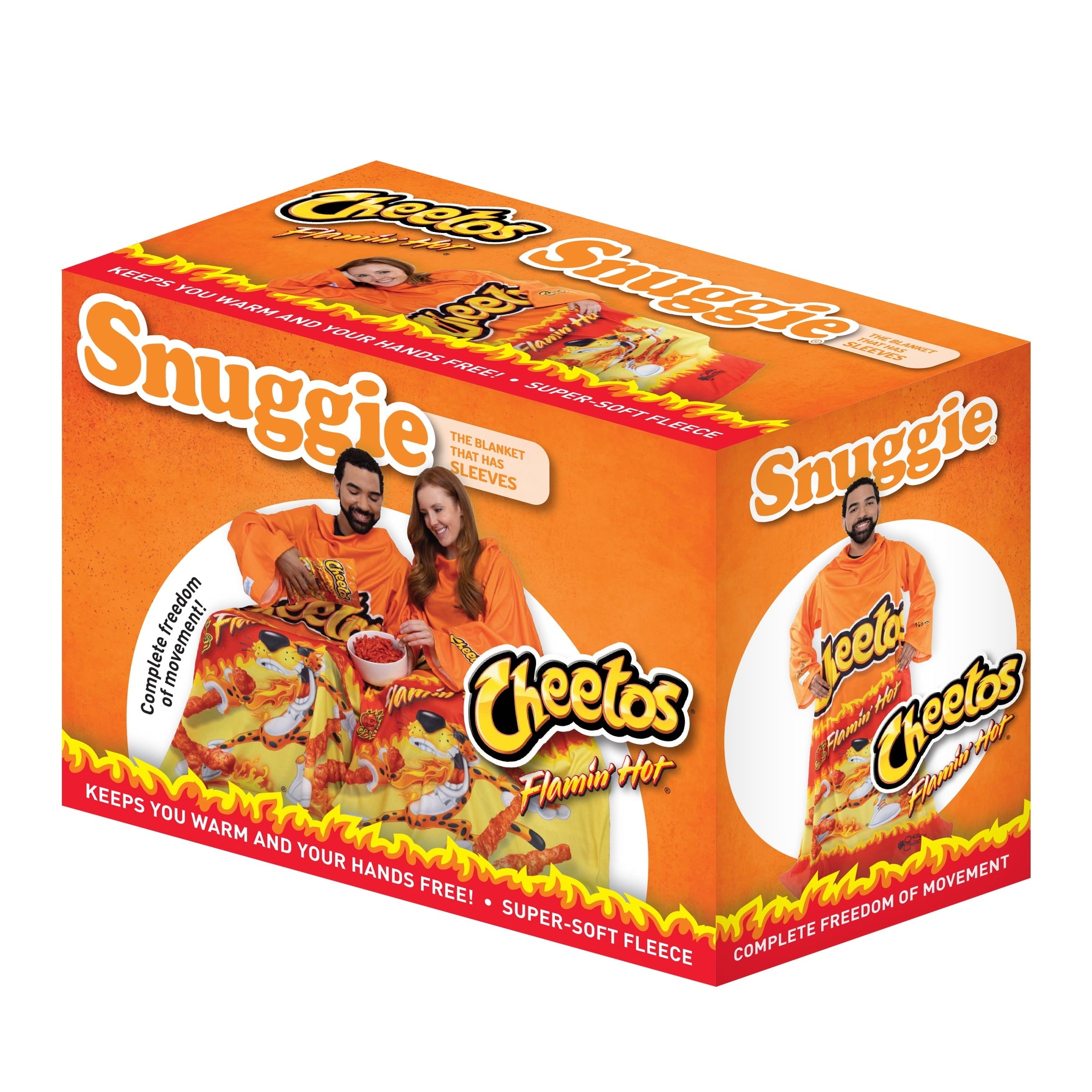 Super Soft Flannel Cheetos Flaming Hot Wearable Blanket - Lightweight Plush Warm Blanket for All Seasons Detail