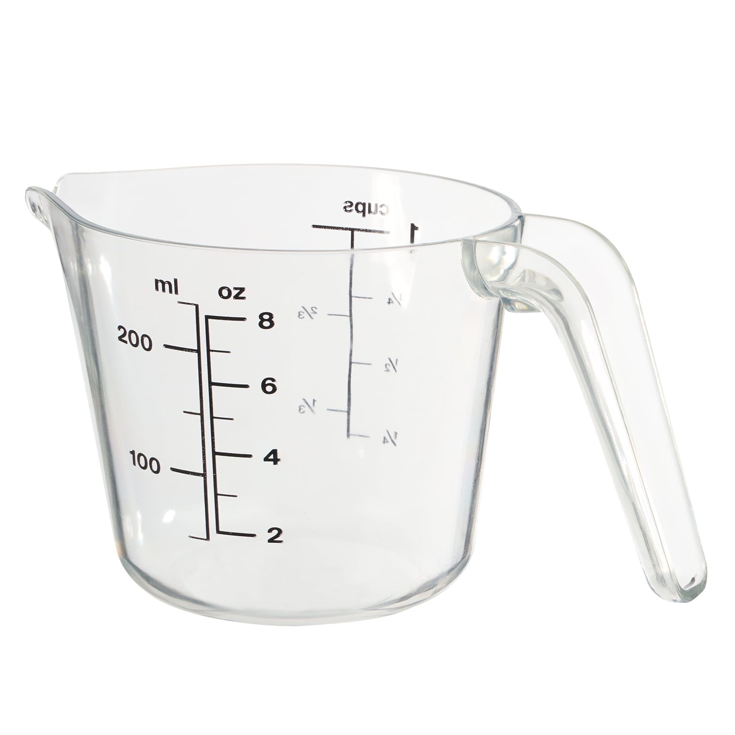 Ergonomic Manual 1 Cup Large Spout Plastic Measuring Cup, Clear - Multi-Functional Manual Food Chopper & Slicer Detail