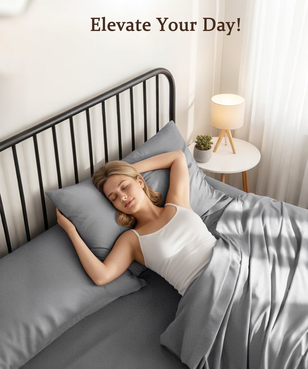 Premium Egyptian Cotton Full Size 4 Piece Sheet Set, Comfy Breathable Cooling Bed Sheets Set, Hotel Luxury Bedding, Deep Pockets, Ultra-Soft,... - Premium Ultra-Soft Pillowcase Pair for Sleeping Detail