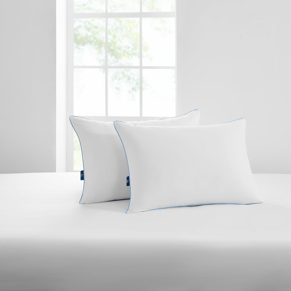 Ergonomic Memory Foam Cool Nites Bed Pillow, Standard/Queen, 2 Pack - Hotel Quality Plush Sleeping Pillows Detail