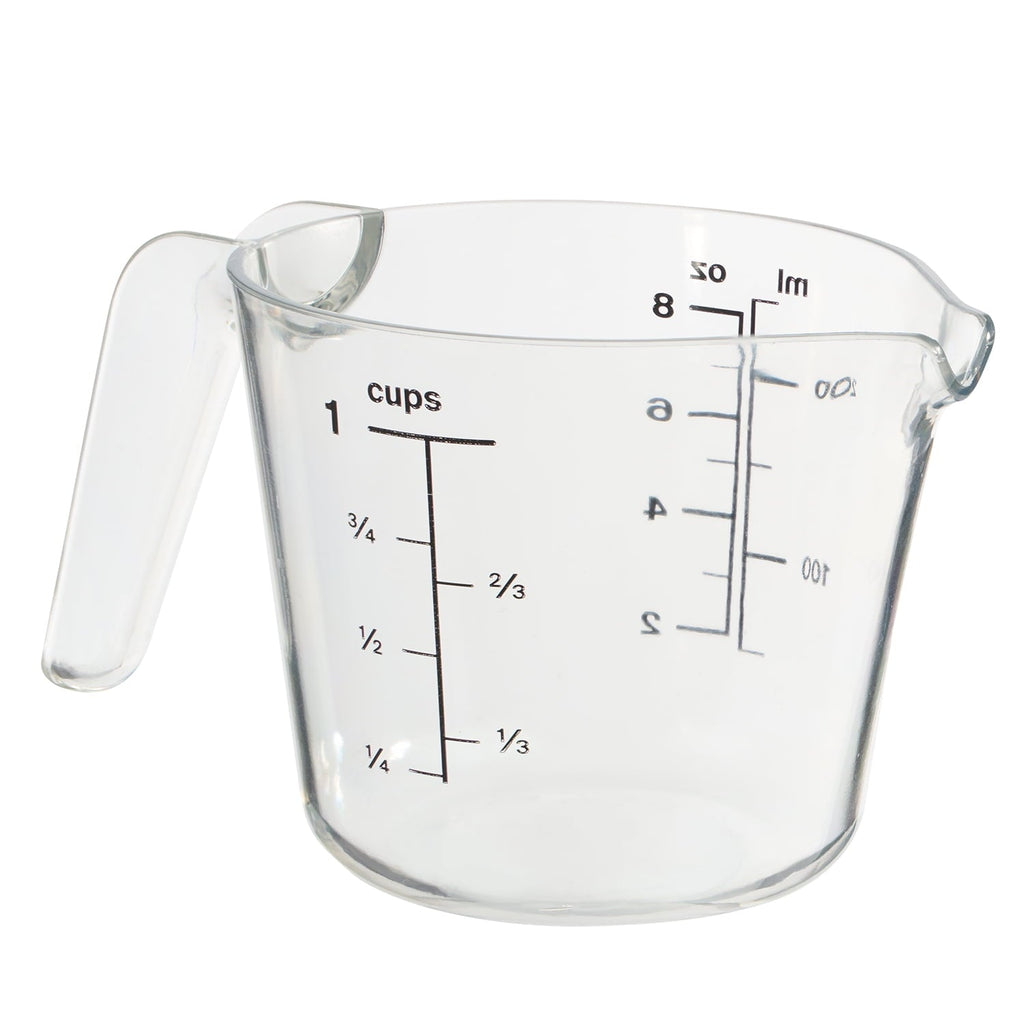 Ergonomic Manual 1 Cup Large Spout Plastic Measuring Cup, Clear - Multi-Functional Manual Food Chopper & Slicer Detail