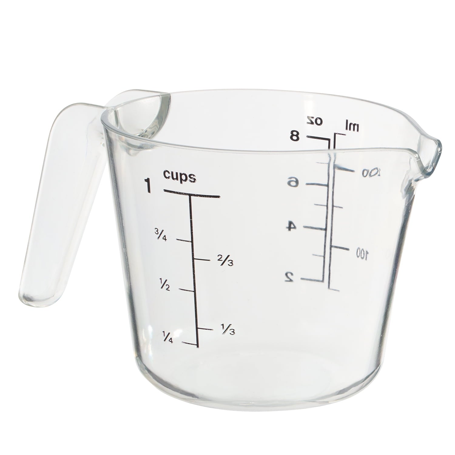 Ergonomic Manual 1 Cup Large Spout Plastic Measuring Cup, Clear - Multi-Functional Manual Food Chopper & Slicer Detail