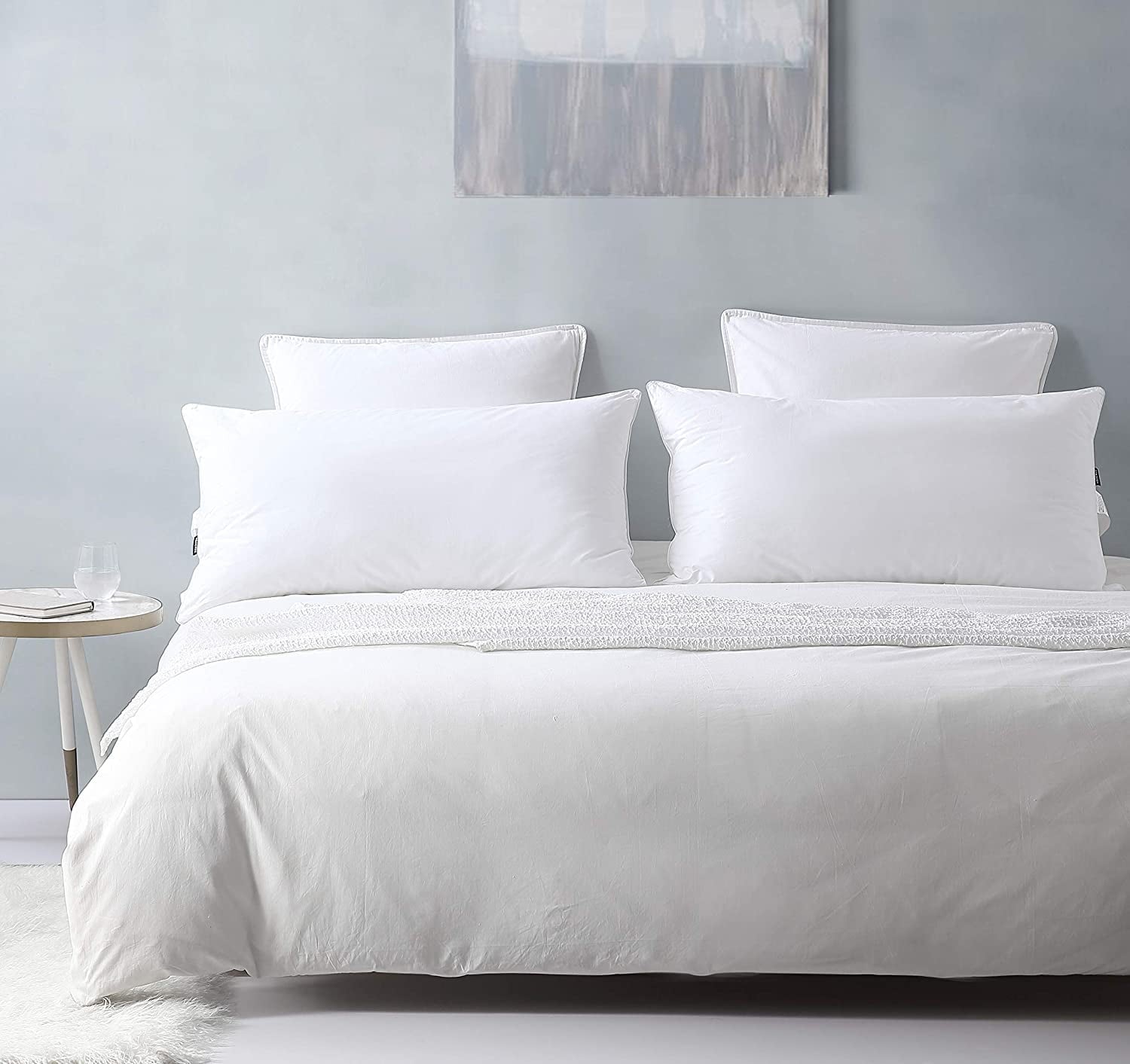Ergonomic Memory Foam Bed Pillows King Size Pillows Set of 2, Pillows for Sleeping,Polyester Microfiber Cover,Super Soft Set of 2(... - Hotel Quality Plush Sleeping Pillows Detail