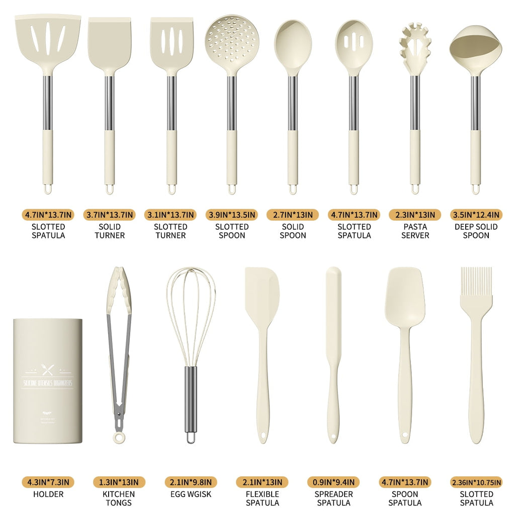 Heavy Duty Silicone Cooking Utensil Set, 30 Pcs Kitchen Utensils Set with Stainless Steel Handle, Food Grade Silicone Spatula Se... - Heavy Duty Stainless Steel Kitchen Shears Detail