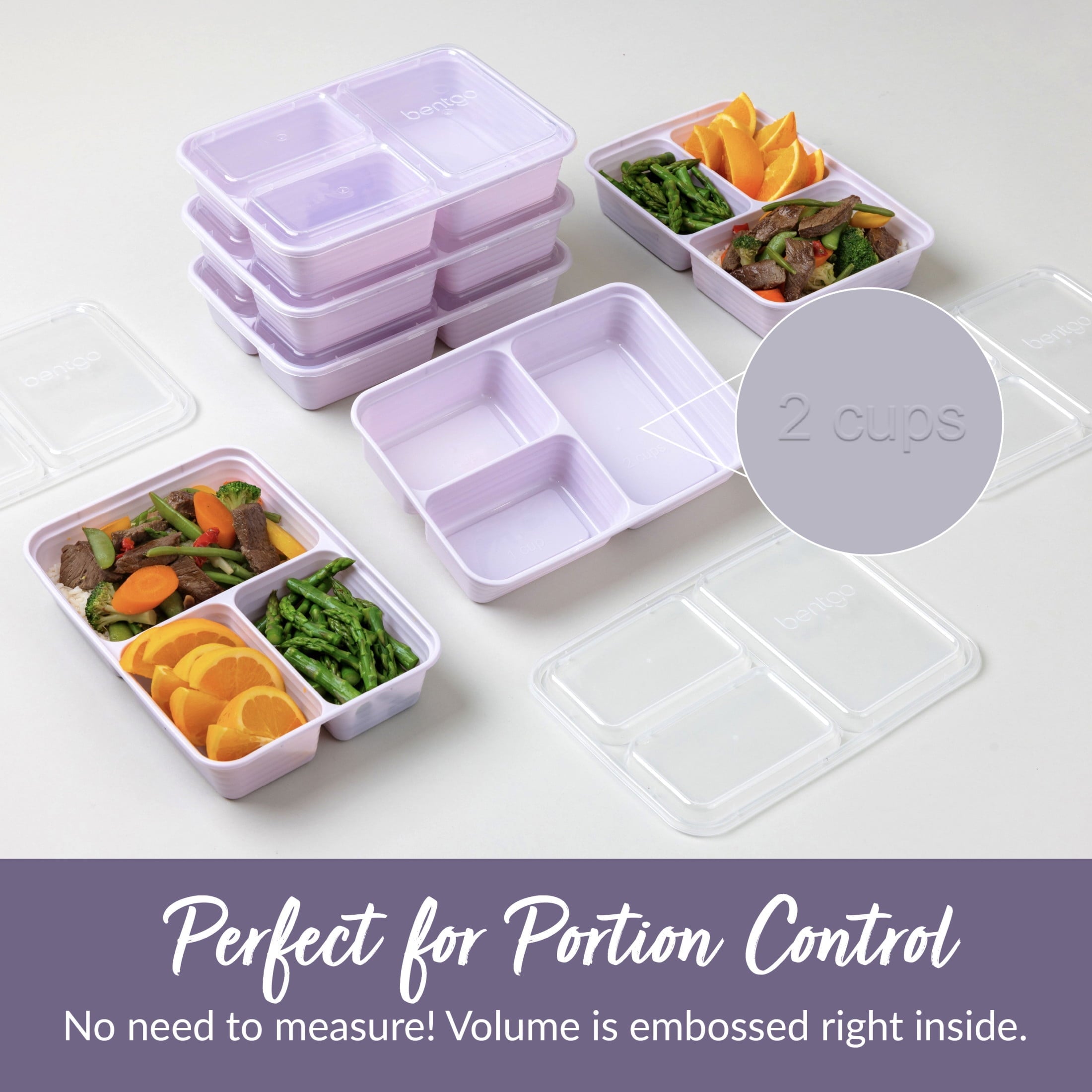 Whimsical Doughnut 3-Compartment Meal Containers with Lids, PFAS & BPA Free Materials, Durable, Microwave, Freezer, & D... - Playful Star & Heart Shaped Geometric NeeDoh Detail