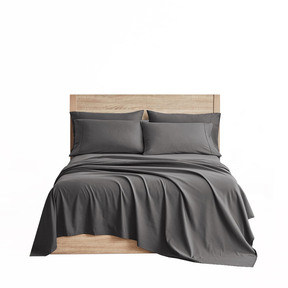 Ultra-Soft So Soft 3-Piece Dark Gray Sheet Set, Twin - Cooling Hotel Quality Bedding Sheets and Pillowcases Detail