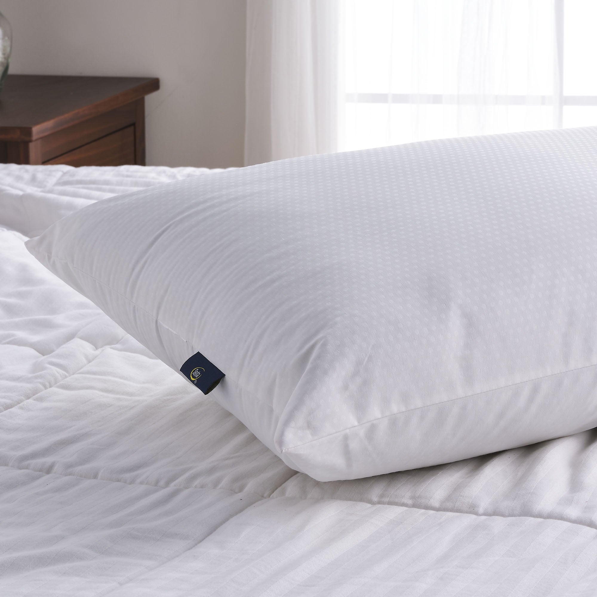 Decorative Plump Cooling Pillow - 2 Pack - Orthopedic Shredded Foam Bed Pillow Set Detail