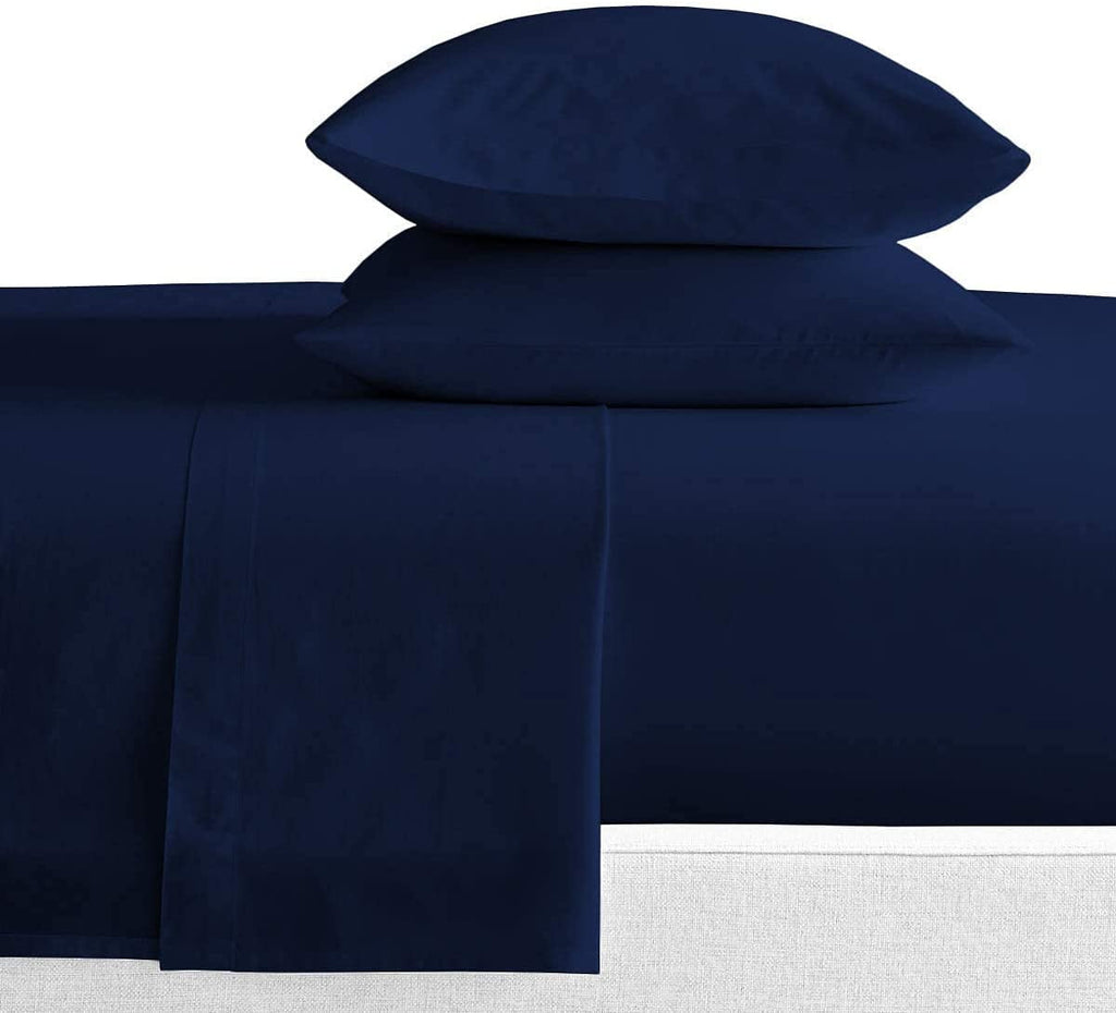 Ultra-Soft Luxury Bed Sheets Set - 800 Thread Count 100% Egyptian Cotton Sheets - 4 Piece Sheet Set Fits Mattress Upto 24 Inch D... - Premium Ultra-Soft Pillowcase Pair for Sleeping Detail