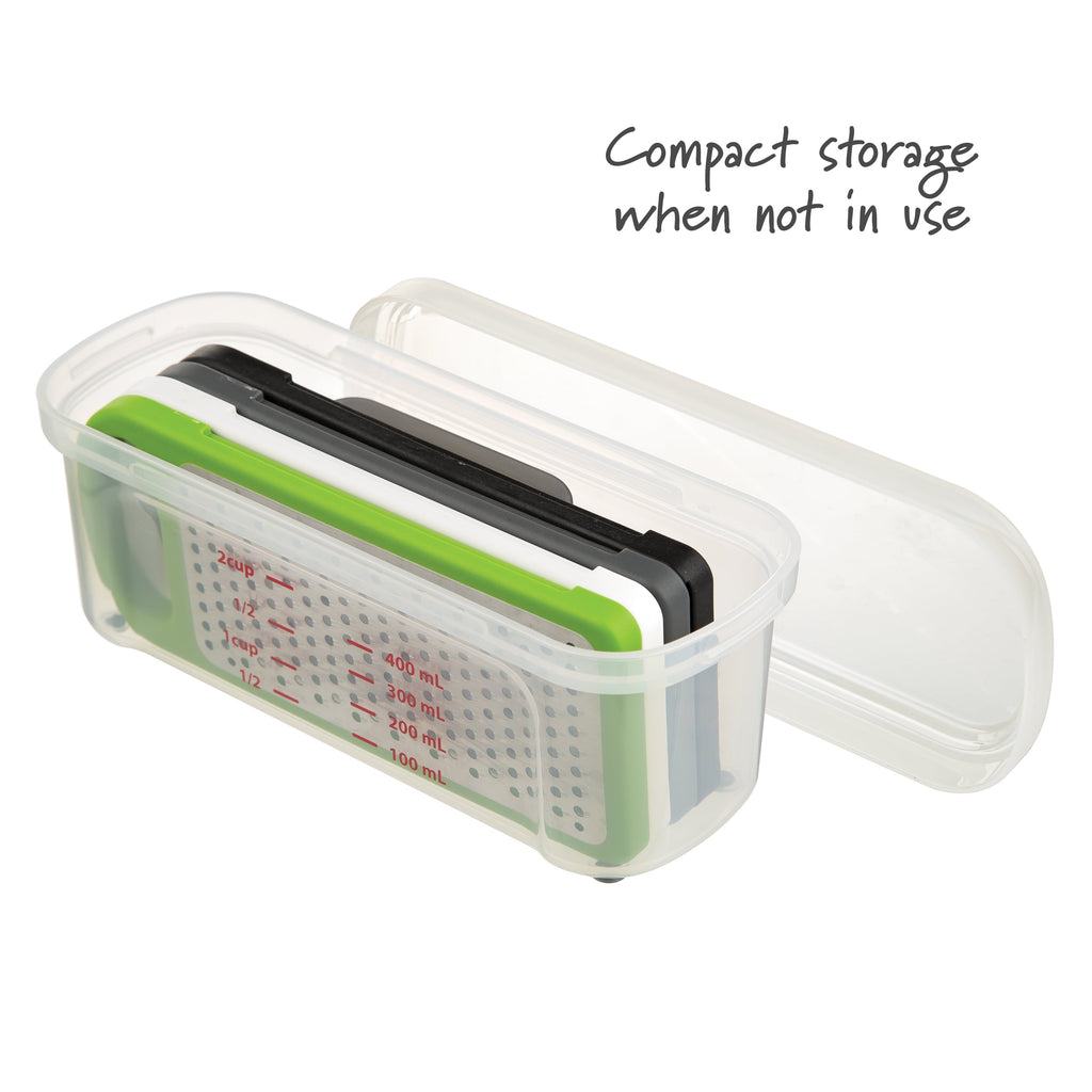 Ergonomic Manual Compact Grate & Slice Set - Multi-Functional Manual Food Chopper & Slicer Detail