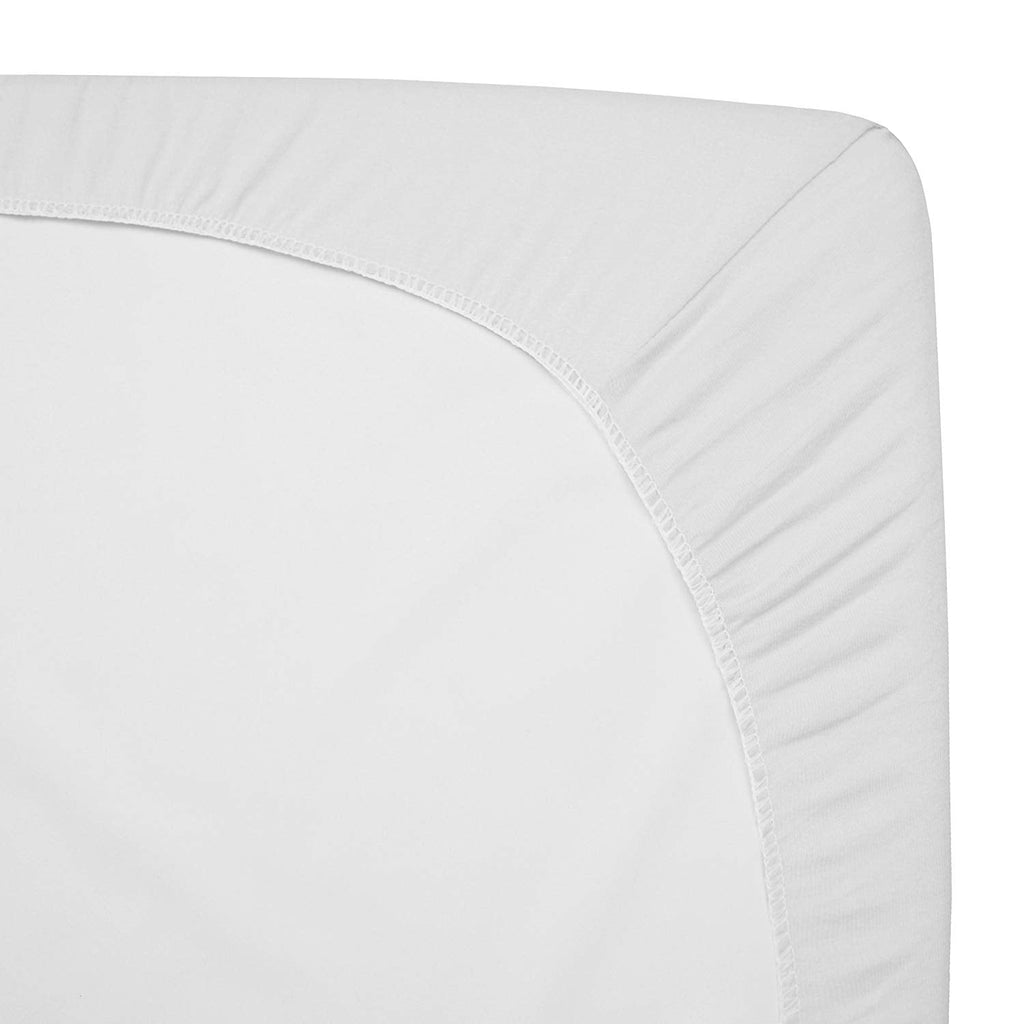 Cooling Sateen TL Care 100% Natural Breathable Cotton Jersey Knit Fitted Bassinet Sheet, White, 15" x 33", Soft Breathable, for Boys... - Luxury Bed Sheet Set with Deep Pockets Detail