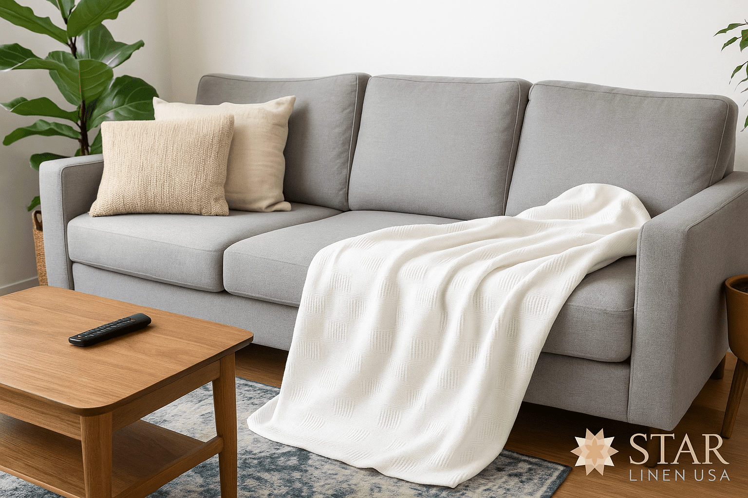 Super Soft Flannel Hospital Thermal Blanket Throw Snag Free | 100% Cotton | Twin 66"x90" | White (1) - Luxury Knitted Decorative Throw Blanket with Fringes Detail