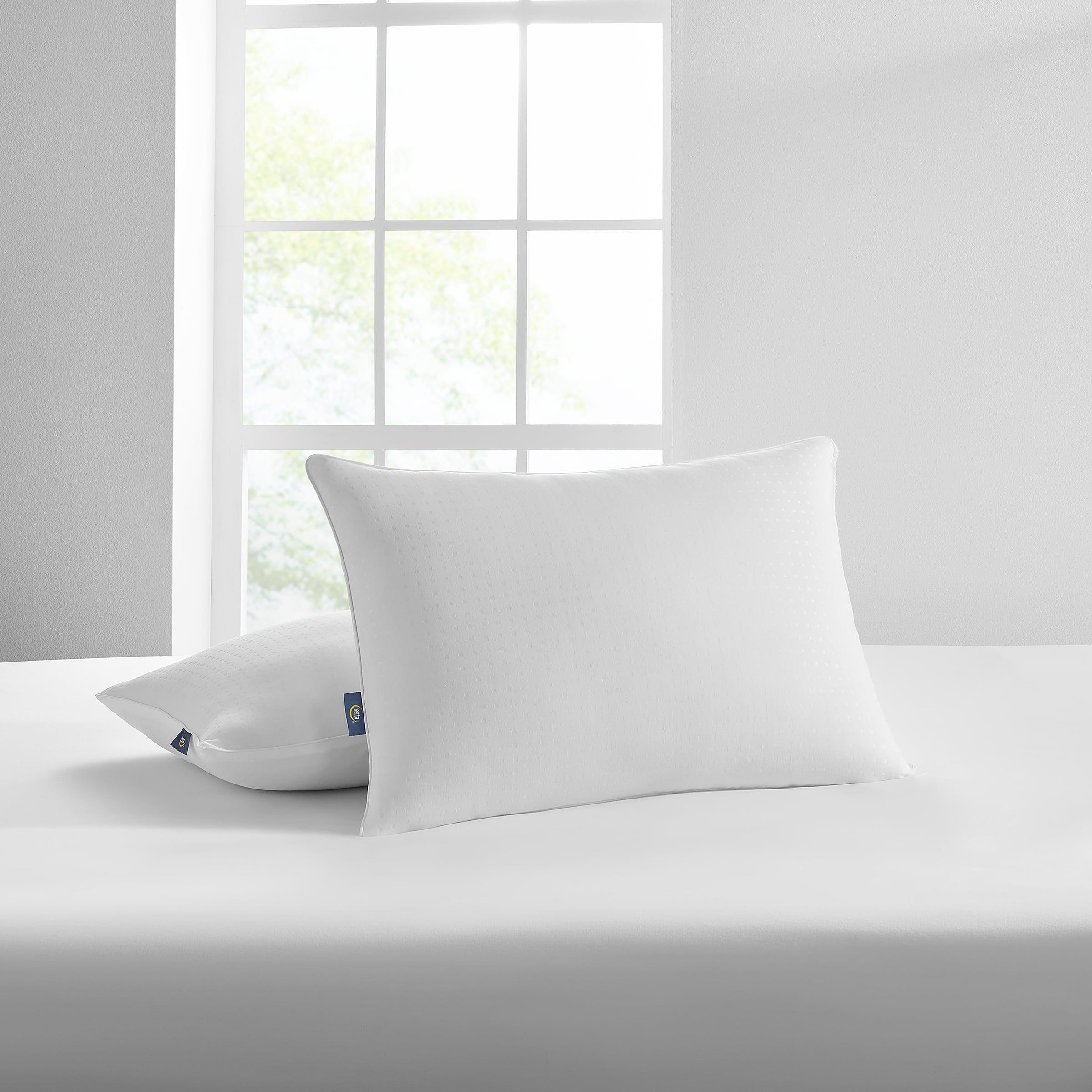 Orthopedic Support pedic No-Go-Flat Bed Pillow, Standard/Queen, 2 Pack - Decorative Throw Pillow Cushion for Sofa & Bed Detail