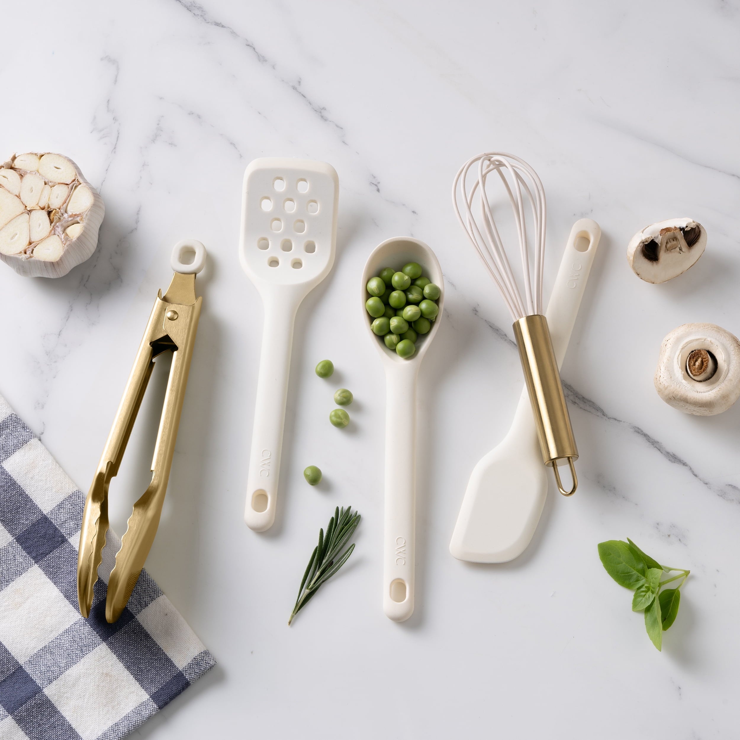 Seamless One-Piece 5-Piece Mini Silicone Utensil Set Durable & Nonstick Safe - Durable Turner & Ladle Utensil Set for Home Chefs Detail