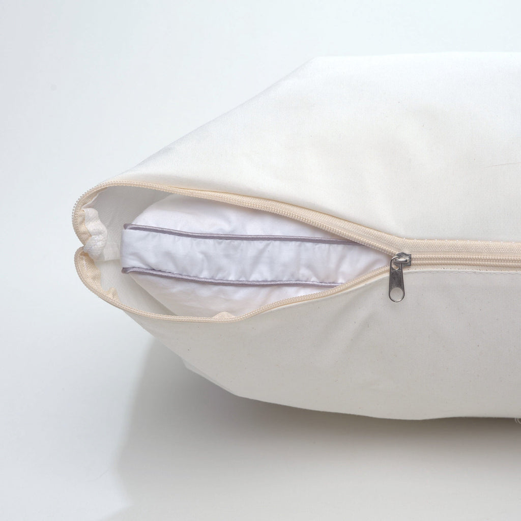 Hotel Collection Linen Premium Goose Down Feather Pillow for Bed, Soft & Supportive, Standard Size, White - Decorative Throw Pillow Cushion for Sofa & Bed Detail