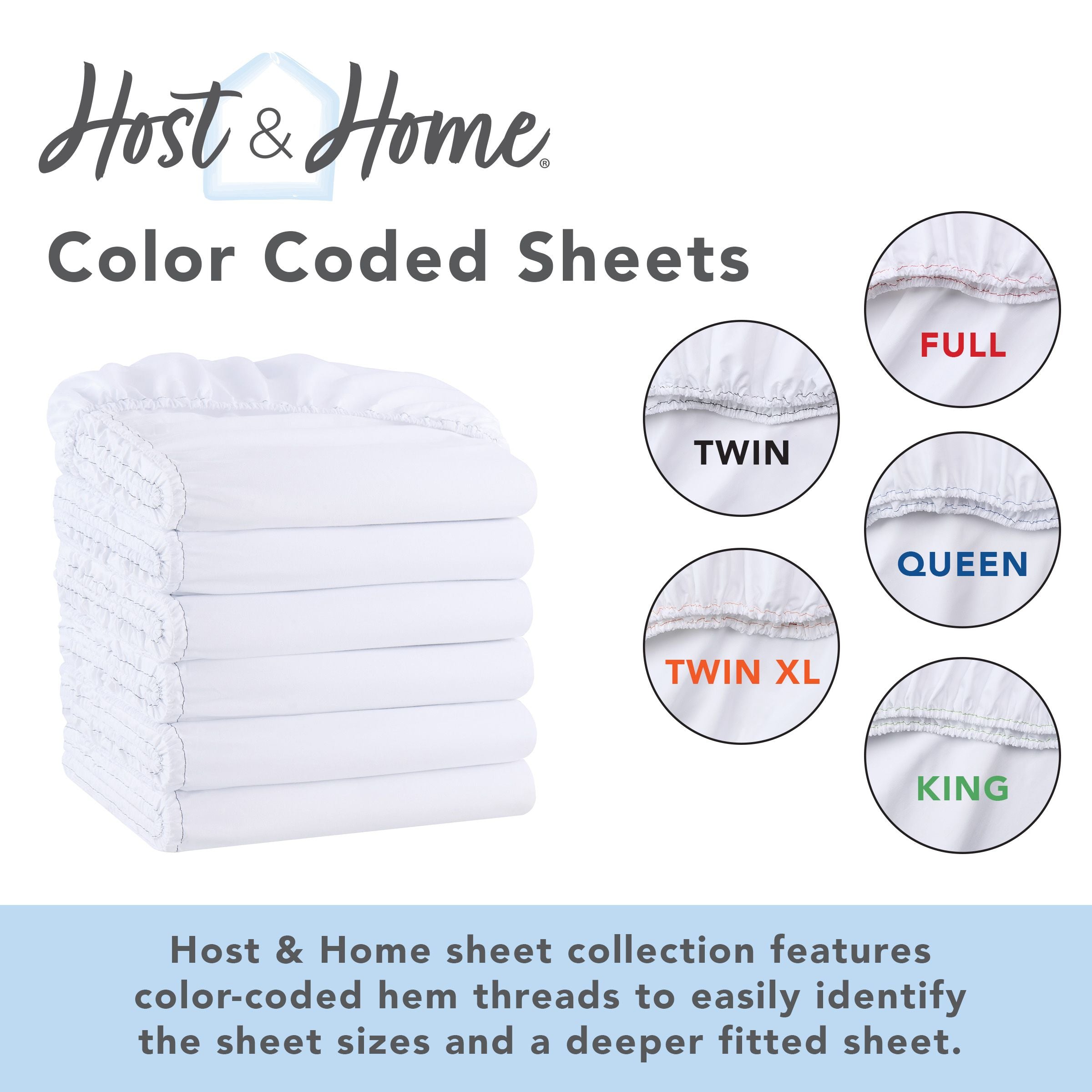 Cooling Sateen Brushed Microfiber Fitted Sheets - Bedding Essentials - Full - (6 Pack) Ivory - Cooling Hotel Quality Bedding Sheets and Pillowcases Detail