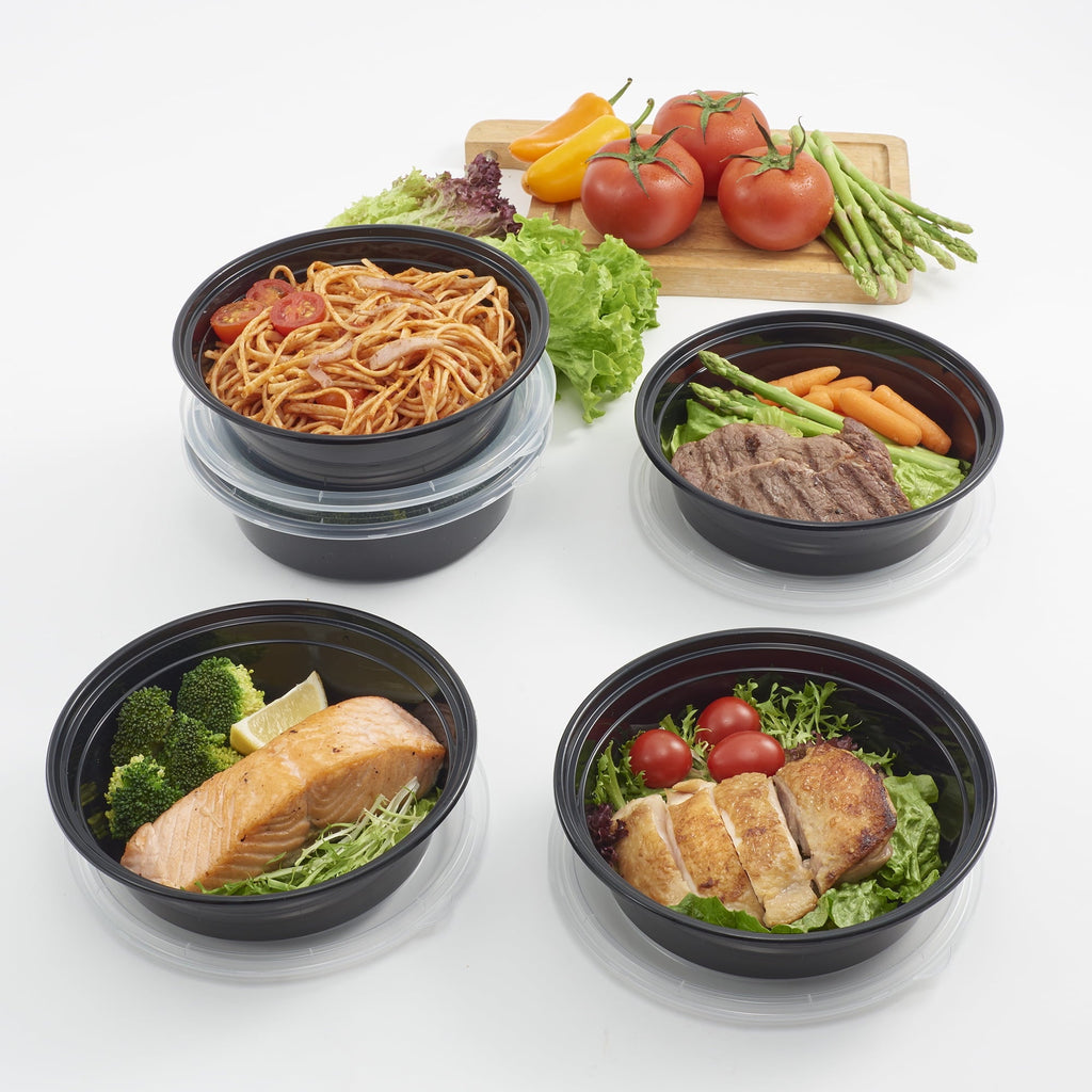 Whimsical Doughnut 5-Pack Round Meal Prep Containers with Lids, 1L, BPA-Free, Microwave & Dishwasher Safe, Ideal Use for Meal ... - Playful Star & Heart Shaped Geometric NeeDoh Detail
