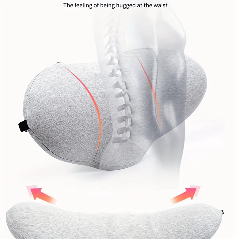 Decorative Plump Effective Support Adult Breathable Lumbar Bed Pillow, Soft, 1 Pack - Orthopedic Shredded Foam Bed Pillow Set Detail