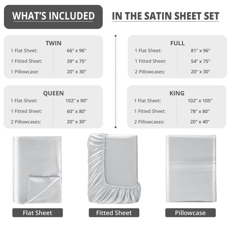 Premium Egyptian Cotton Lux Decor Luxury Satin Sheets King Size - 4 Piece Cooling Bed Sheet Set, Silky Soft & Smooth, Deep Pockets up to 15",... - Cooling Hotel Quality Bedding Sheets and Pillowcases Detail