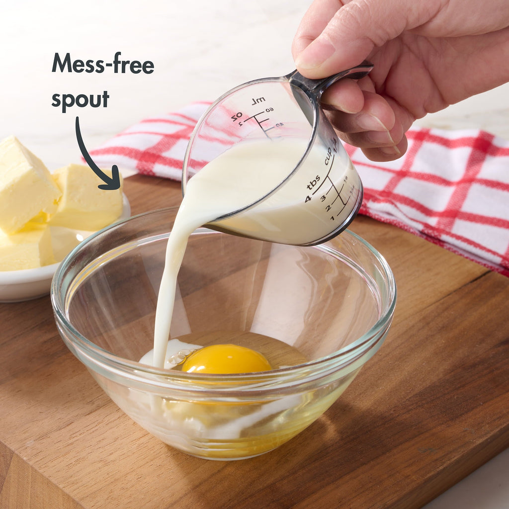 Innovative 1/4C Plastic Mini Measuring Cup, Black/Transparent - Kitchen Gadget Tool for Quick Food Prep Detail