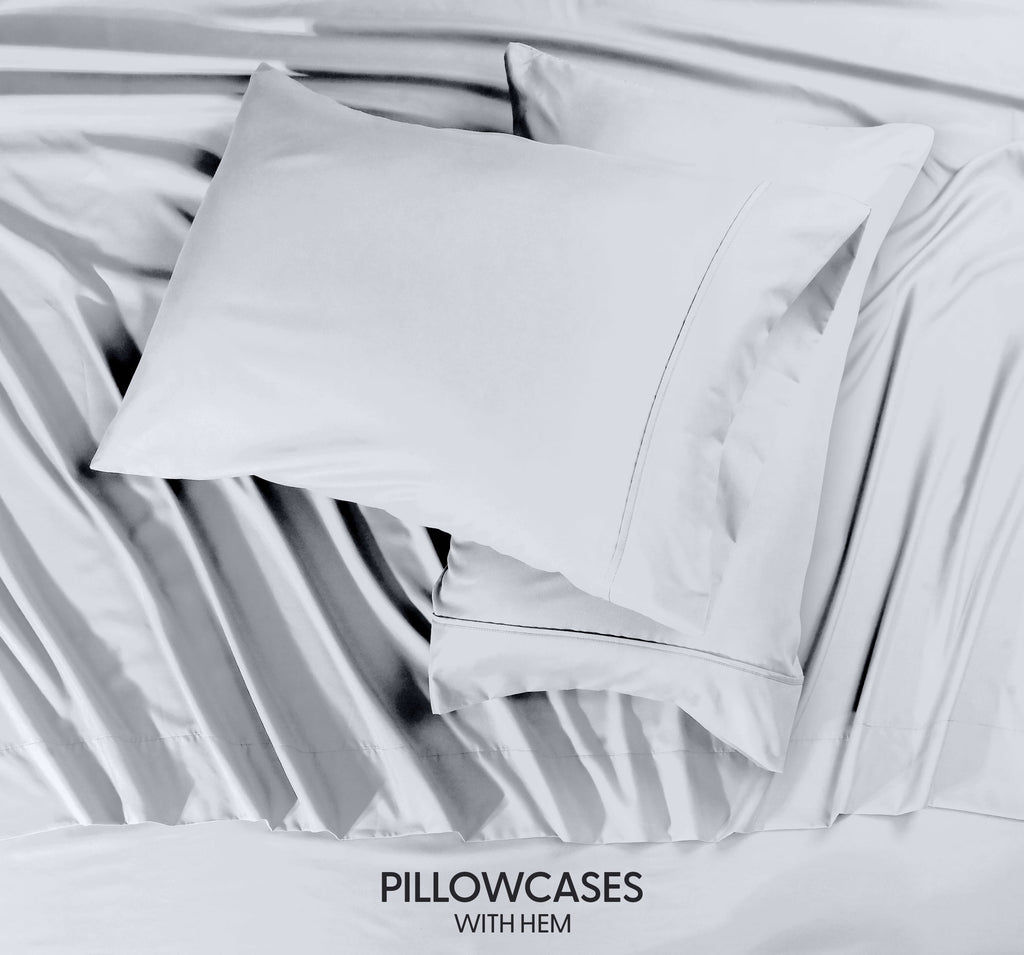 Ultra-Soft Queen Size Bed Sheet Set in Bright White – 4 Piece Microfiber Sheets, Ultra-Soft, Deep Pocket, Wrinkle-Resistant, Eas... - Luxury Bed Sheet Set with Deep Pockets Detail