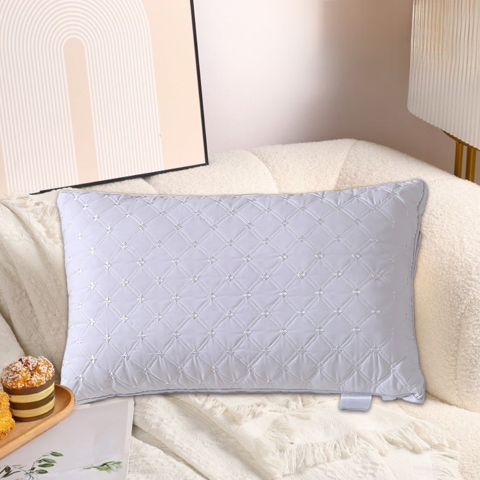Orthopedic Support Hotel Grade Extra Soft Pillows Queen Size Set of 2 Supportive Bed Pillow for Back Side and Stomach Sleepers, Breathab... - Orthopedic Shredded Foam Bed Pillow Set Detail