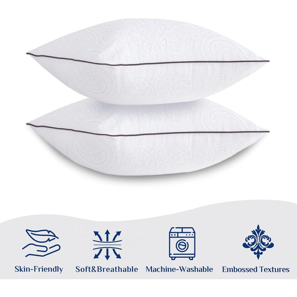 Decorative Plump for Sleeping, Soft and Supportive Throw for Couch, Bed and Sofa, Down Alternative Pillow, 26x26 Inches - Decorative Throw Pillow Cushion for Sofa & Bed Detail