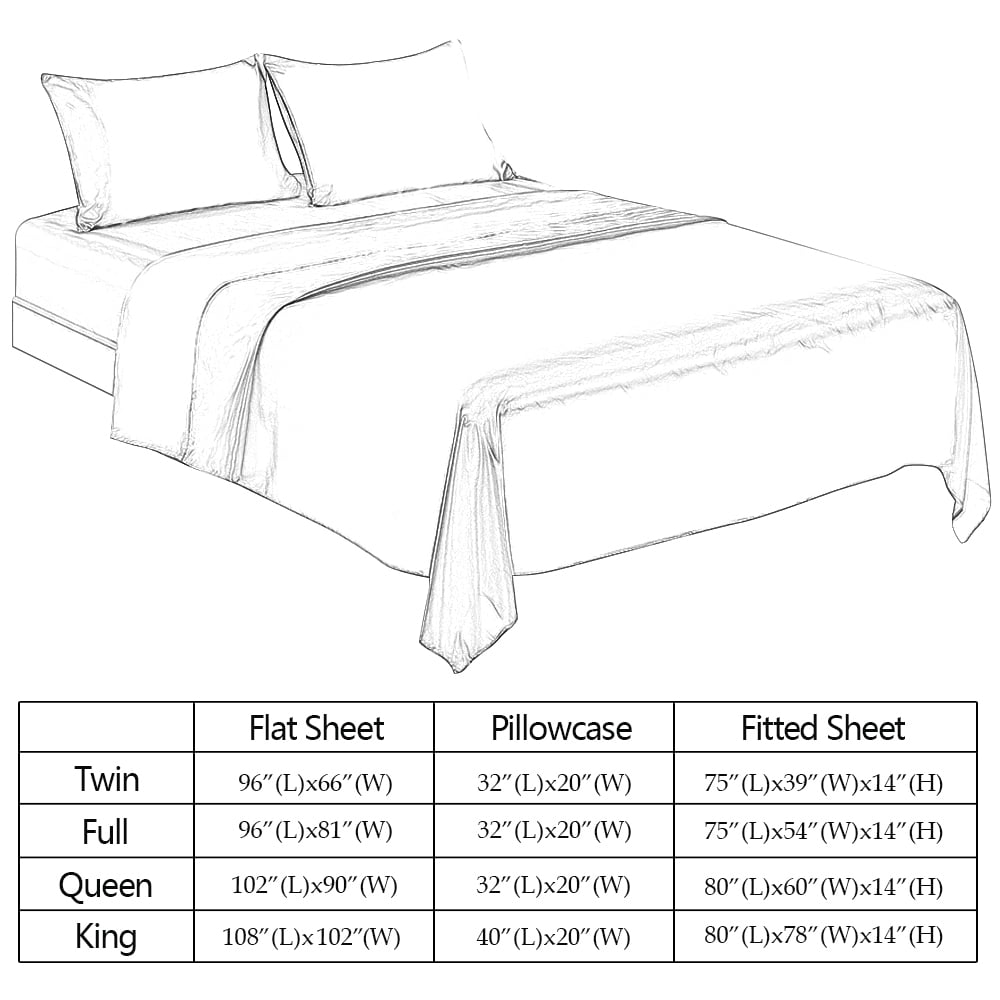 Breathable Luxury Twin Silk Gray Bed Sheet Set Deep Pocket Bed Flat Fitted Sheet, 3-Pieces - Breathable Egyptian Cotton Flat & Fitted Sheets Detail