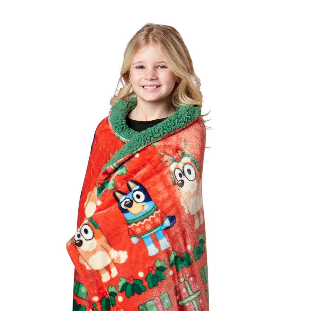 Super Soft Flannel Holidays are Nice Silk Touch Throw Blanket with Sherpa Reverse 50 x 60 inches - Super Soft Reversible Sherpa Flannel Blanket Detail