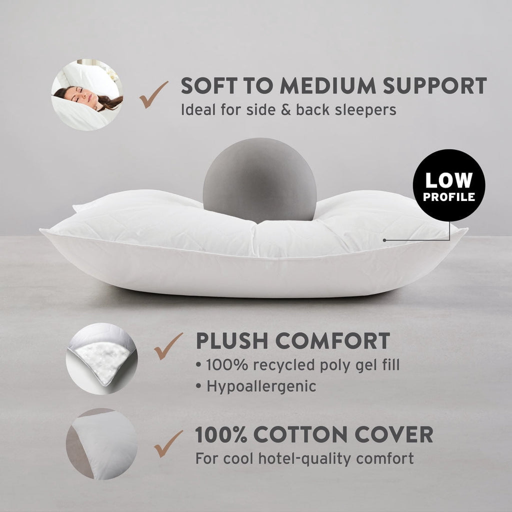 Decorative Plump Sahara Nights | Stomach & Back Sleeper Pillow for Adults | , 100% Cotton Case, Gel Fiber Fill | Soft, Machine Washabl... - Ergonomic Memory Foam Pillow for Neck Pain Support Detail