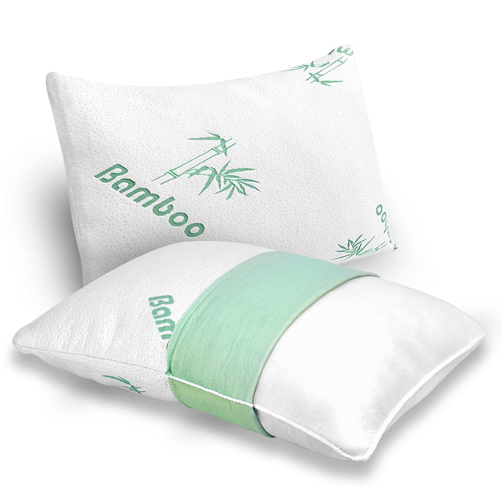 Hotel Collection Memory Foam Pillows Queen Size Set of 2 - Cooling Bed Pillows for Sleeping - Back, Stomach, Side Sleeper Soft, Comfy ... - Hotel Quality Plush Sleeping Pillows Detail