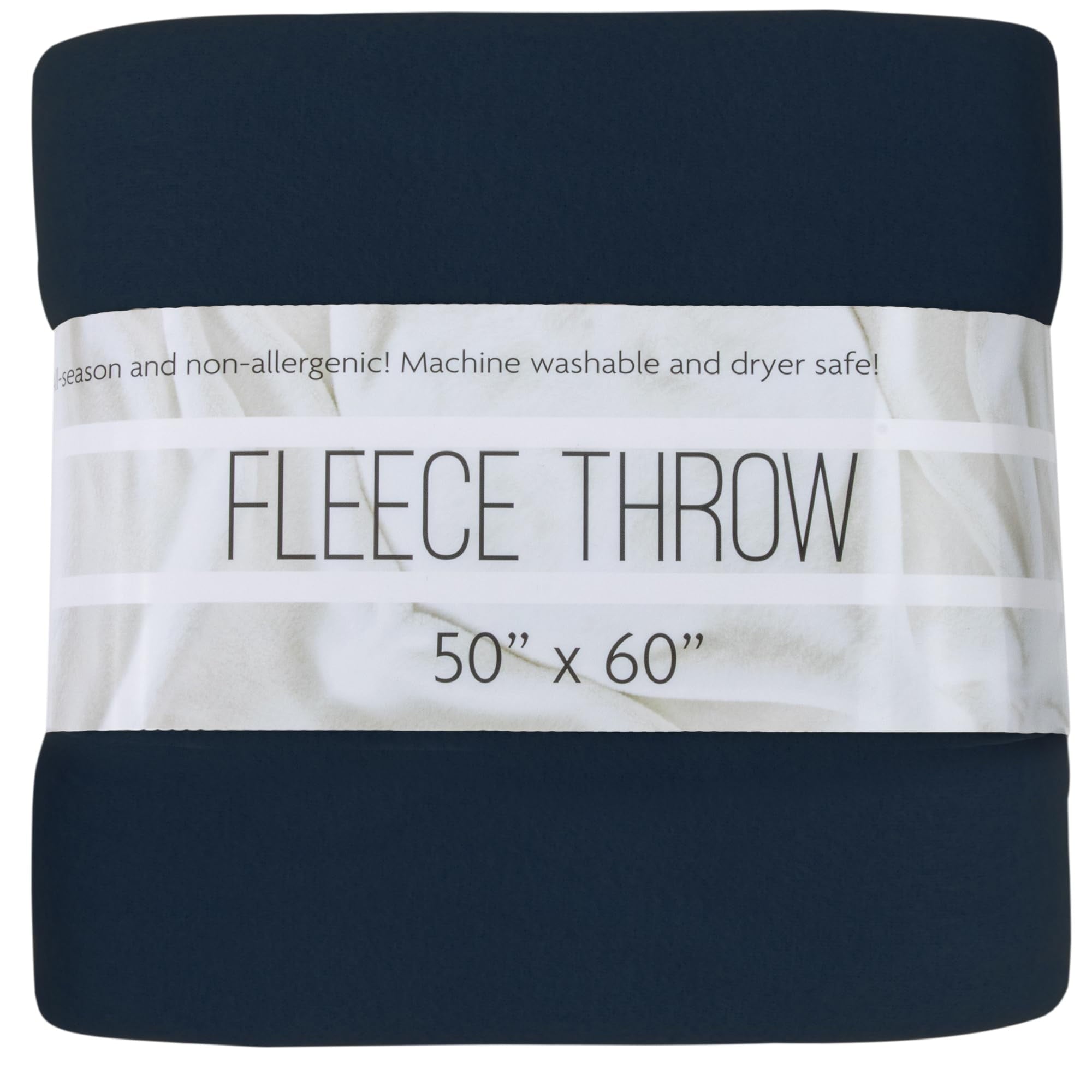 Super Soft Flannel 24 pack Trail maker 60”L x 50”W Solid Color Hypoallergenic Fleece Throw Blankets in Assorted Colors - Cozy Fleece Throw Blanket for Couch & Bed Detail