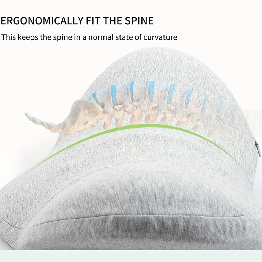 Decorative Plump Effective Support Adult Breathable Lumbar Bed Pillow, Soft, 1 Pack - Orthopedic Shredded Foam Bed Pillow Set Detail