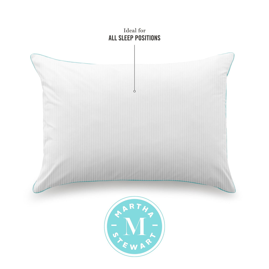 Ergonomic Memory Foam Classic Stripe Bed Pillows Standard / Queen Size Set Of 2, Enhanced Loft Plush Pillow for All Sleep Positions, 20" x ... - Decorative Throw Pillow Cushion for Sofa & Bed Detail