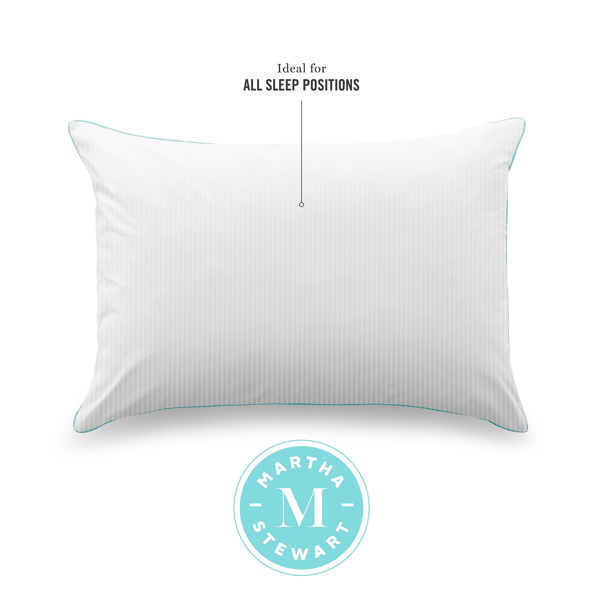 Ergonomic Memory Foam Classic Stripe Bed Pillows Standard / Queen Size Set Of 2, Enhanced Loft Plush Pillow for All Sleep Positions, 20" x ... - Decorative Throw Pillow Cushion for Sofa & Bed Detail