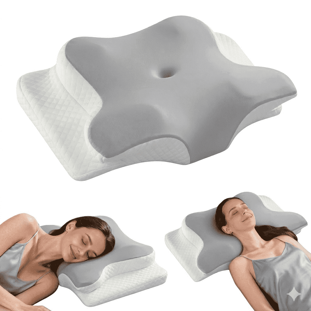 Orthopedic Support Memory Foam Contour Pillows - Neck Pain Relief, Orthopedic Cervical, Breathable Washable Cover - Hotel Quality Plush Sleeping Pillows Detail