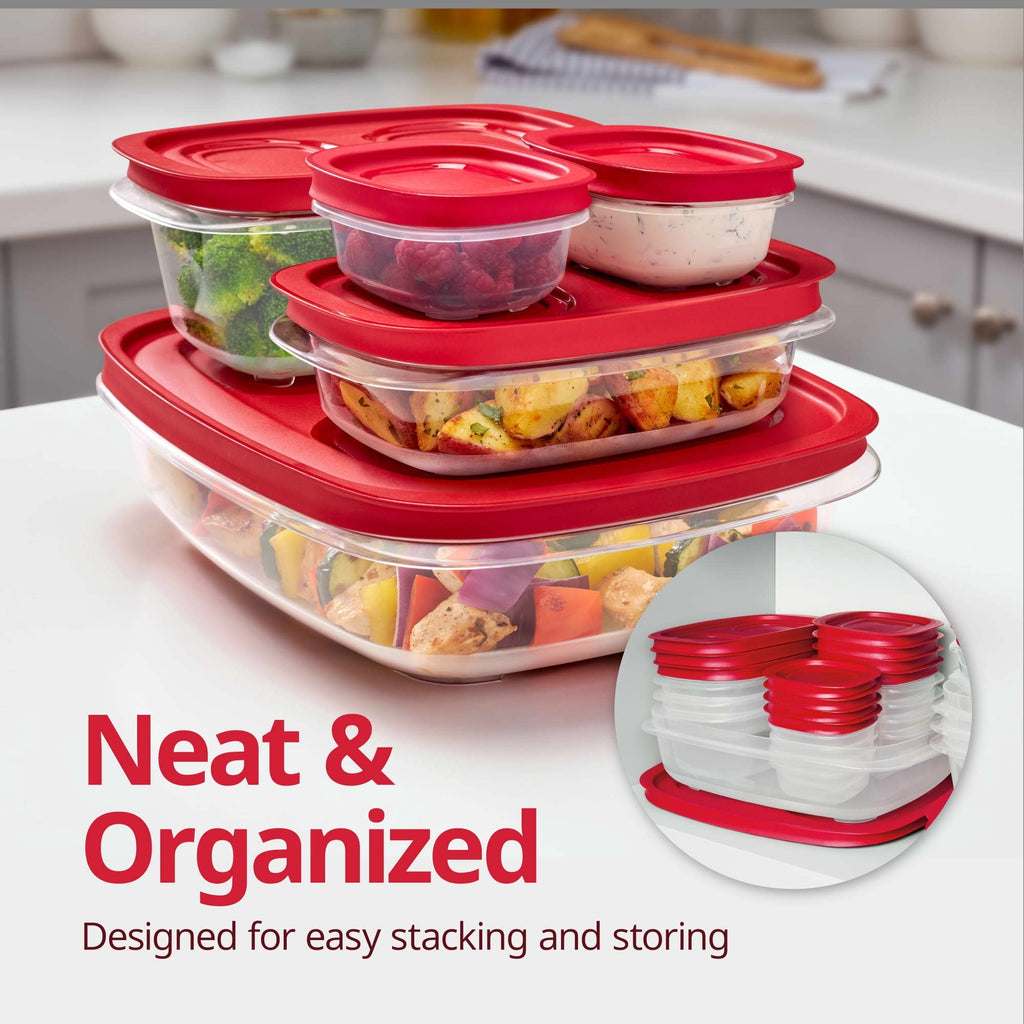 Deliciously Squishy 3.57-Cup (2) and 5.26-Cup EasyStore Rectangle Containers, 3 Pack, Food Storage Containers, Food Storage Containers wi... - Playful Star & Heart Shaped Geometric NeeDoh Detail