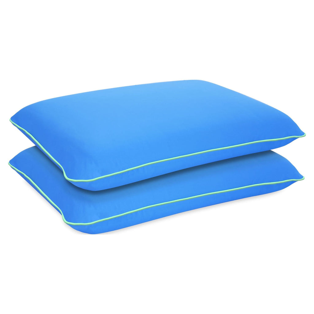 Ergonomic Memory Foam Memory Foam Fun Pillow with Cool-to-the-Touch Cover, Standard/Queen, Cosmic Blue, 2 Pack - Hotel Quality Plush Sleeping Pillows Detail