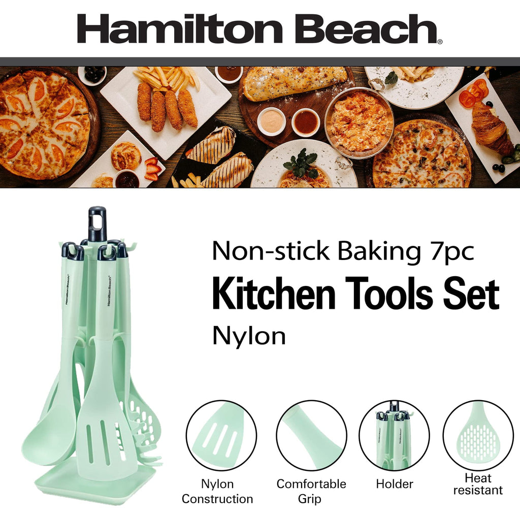 Ergonomic Cooking Kitchen Utensil Set 7 Piece | Cooking Utensil set Slotted turner, Ladle Skimmer, Pasta Server, Potato Masher, S... - Heat-Resistant Silicone Cooking Spatula Turner Detail