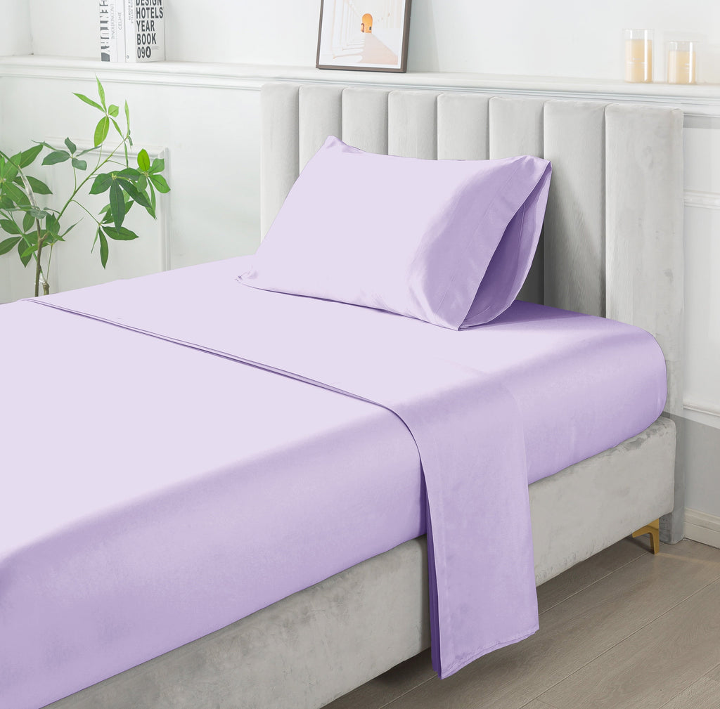 Heavyweight Warmth 5-Piece Purple Metallic Foil Cheetah Bedding Set for Kids with Storage Bag, Twin - Hypoallergenic Ultra-Fluffy Quilt for Winter Detail
