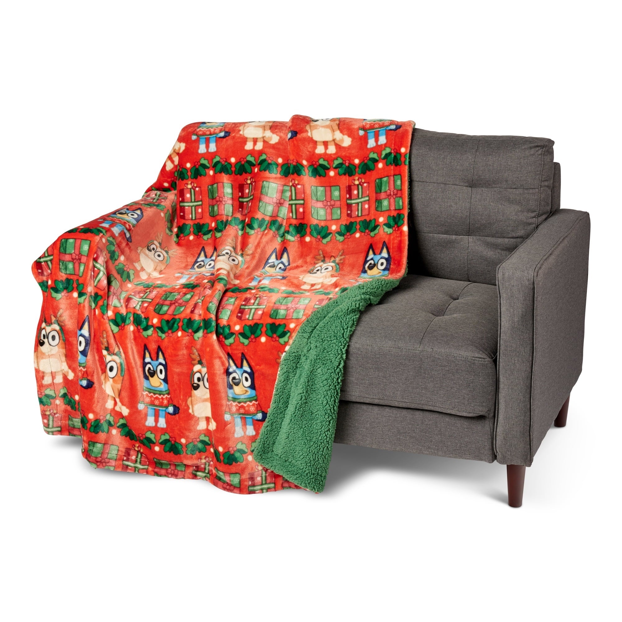 Super Soft Flannel Holidays are Nice Silk Touch Throw Blanket with Sherpa Reverse 50 x 60 inches - Super Soft Reversible Sherpa Flannel Blanket Detail