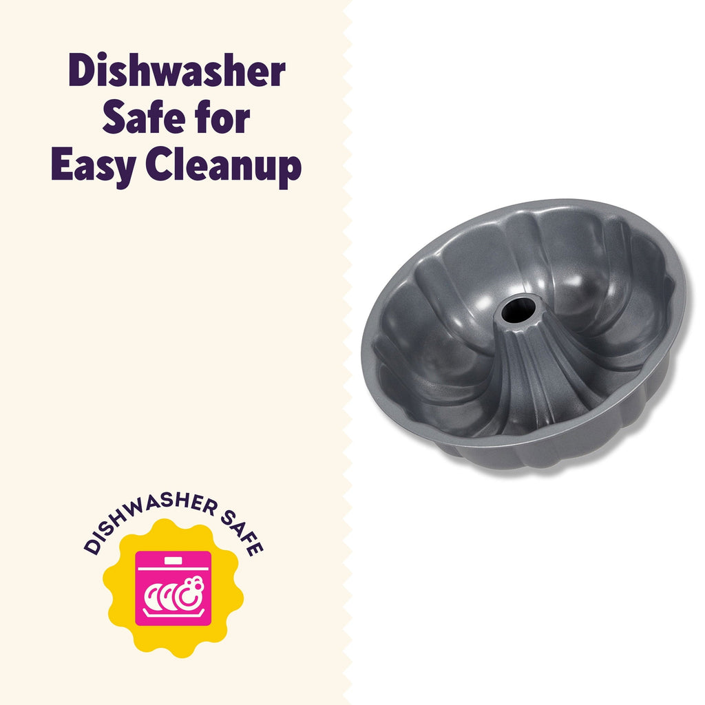 Time-Saving Everyday Non-Stick Bundt Cake Pan 9.51" Fluted Tube Baking Pan, Packaging May Vary - Innovative Kitchen Helper for Modern Cooking Detail