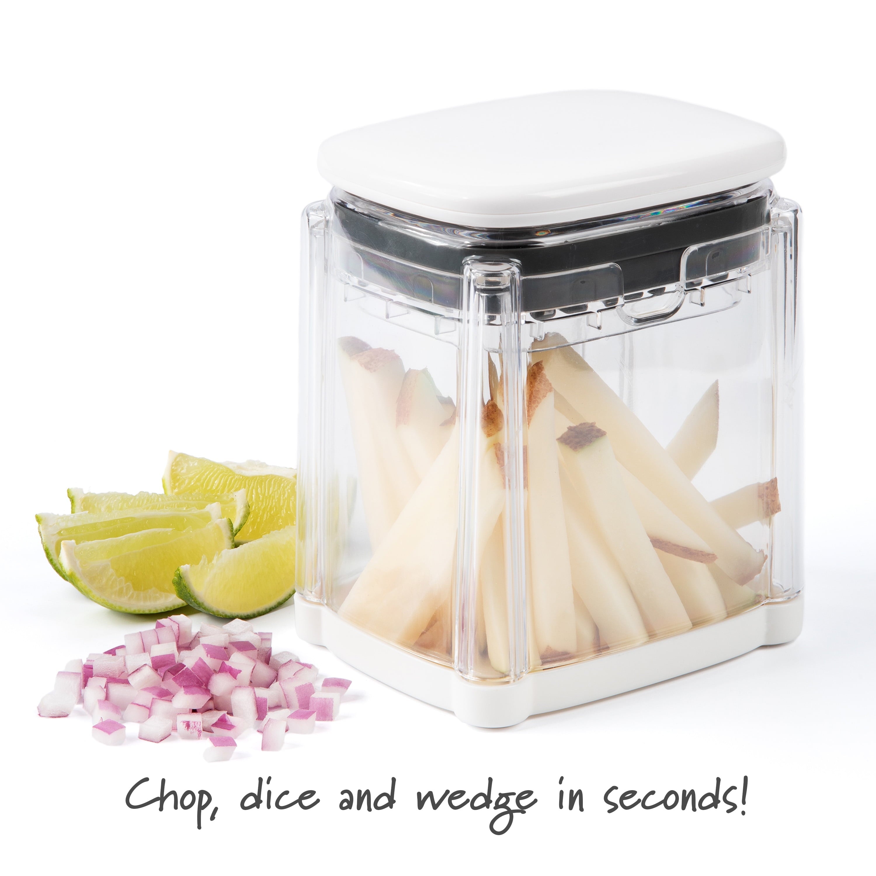 Premium Kitchen 3-in-1 Deluxe French Fry Cutter - Kitchen Gadget Tool for Quick Food Prep Detail
